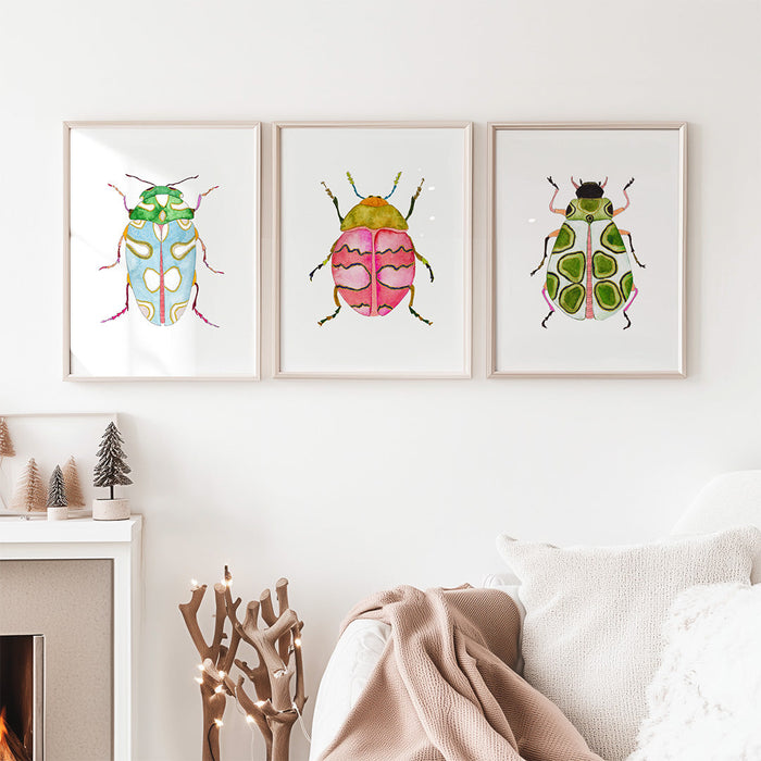 Beetles ~ Print Set of 3