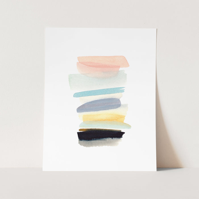 a card with a watercolor painting on it