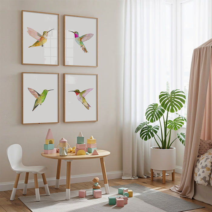 Hummingbirds - Set of 4 (Vertical Orientation)