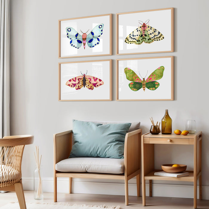 Moths To A Flame ~ Set of 4