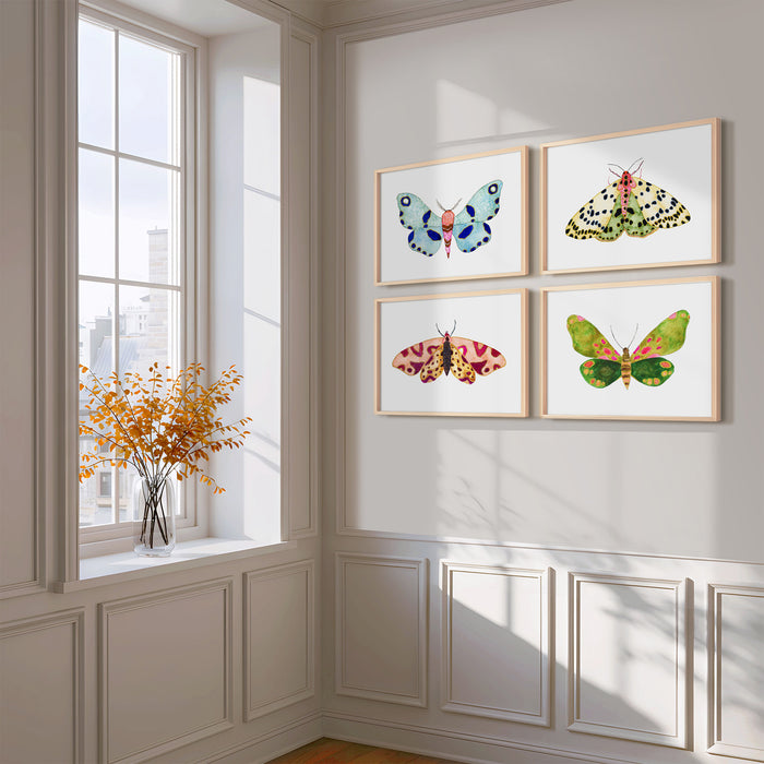 Moths To A Flame ~ Set of 4