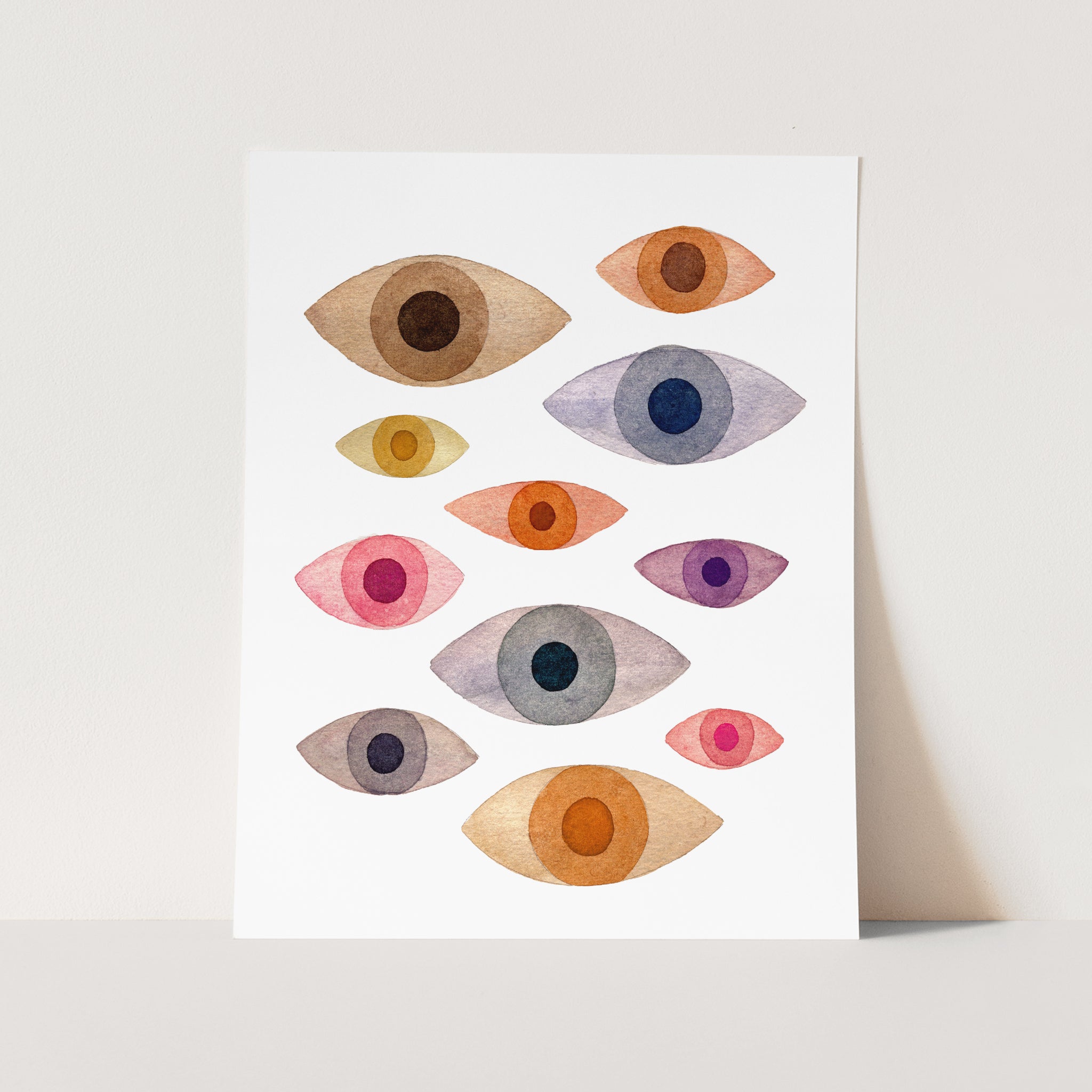 a card with an eye pattern on it