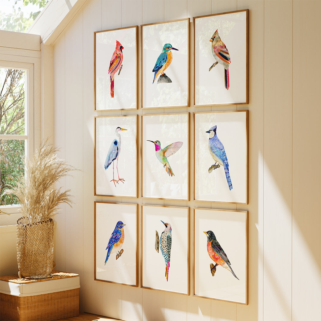 Backyard Birds - Set of 9 Art Print Set – Snoogs & Wilde
