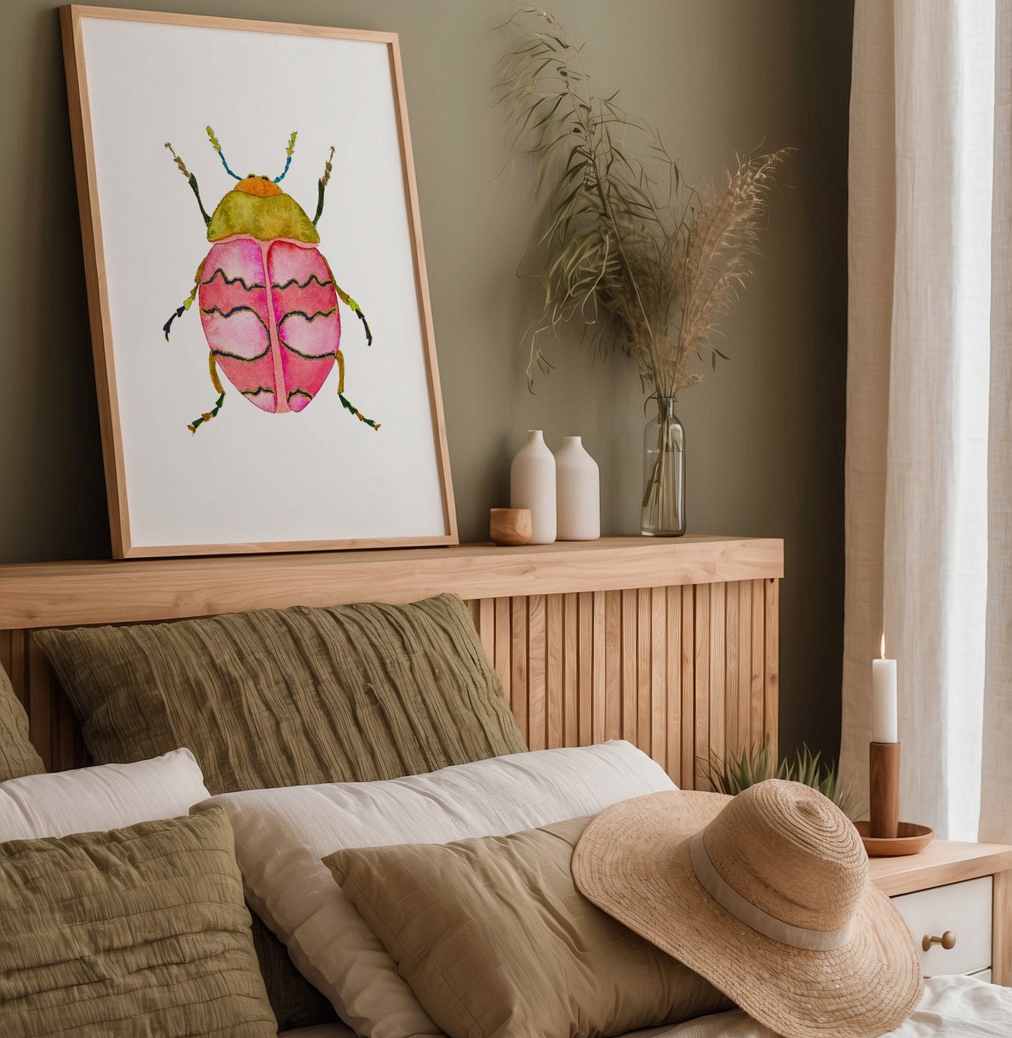 Colorful Beetle Art Print – Snoogs & Wilde