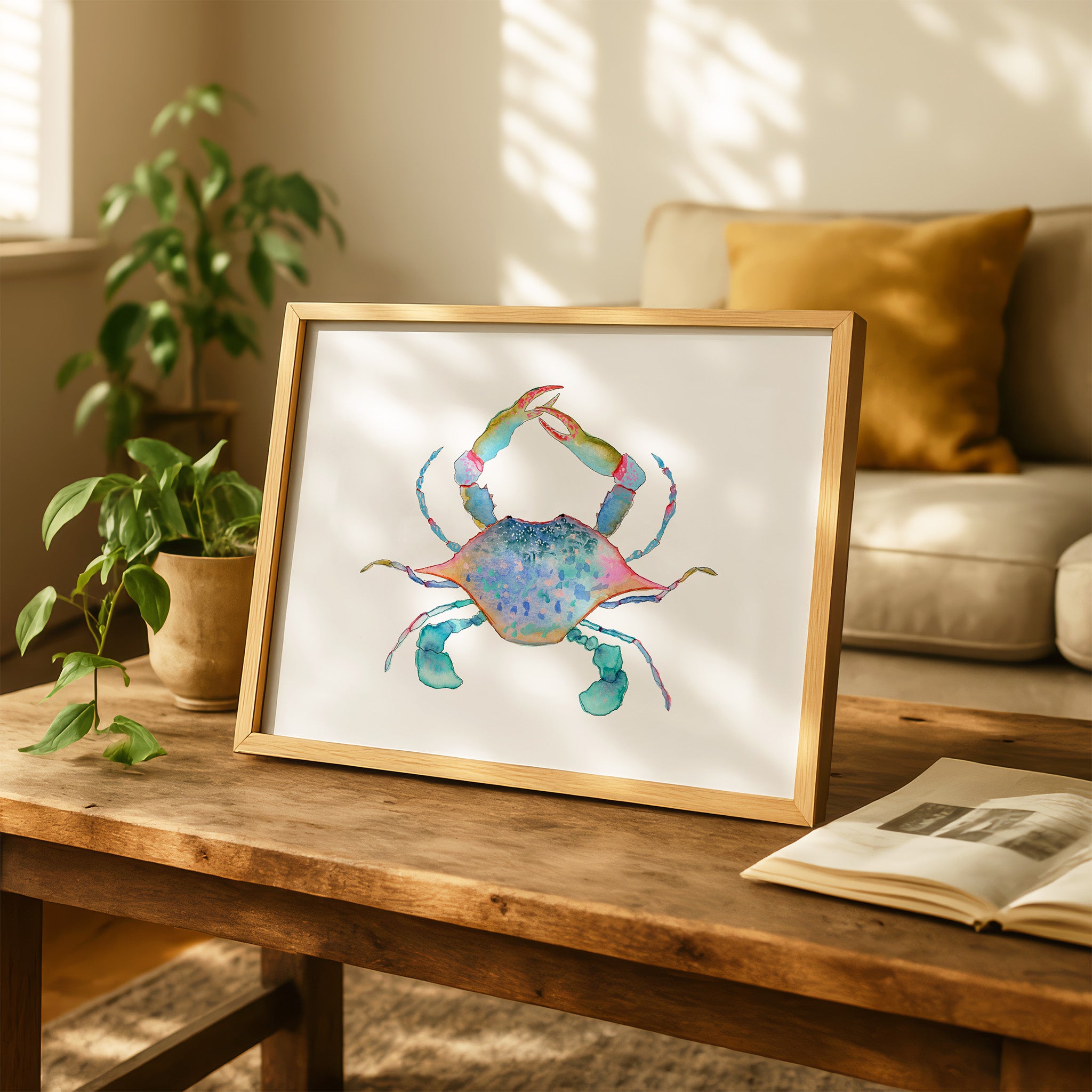 Watercolor Blue Crab – Snoogs & Wilde
