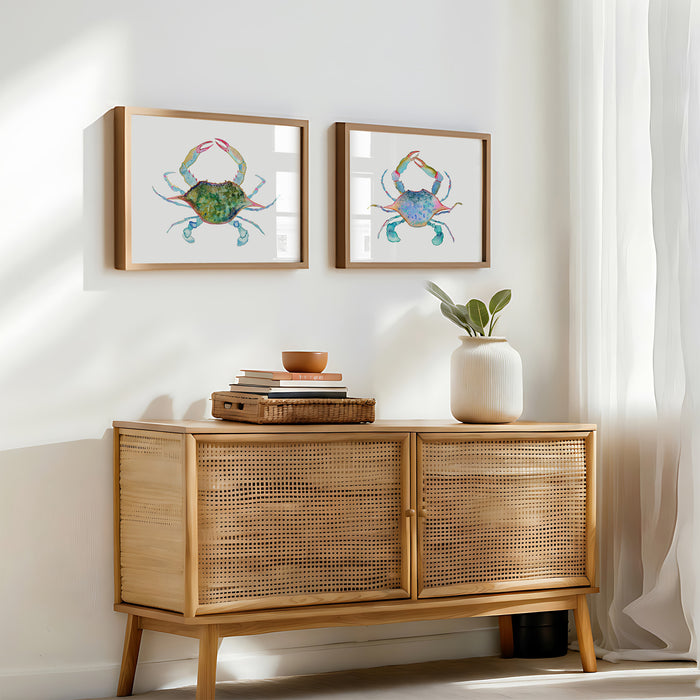 Blue Crabs - Art Print Set of 2