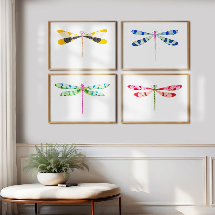 Dragonflies - Set of 4 Art Prints