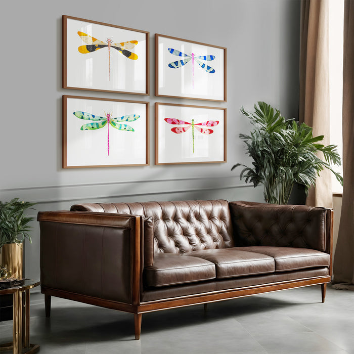 Dragonflies - Set of 4 Art Prints