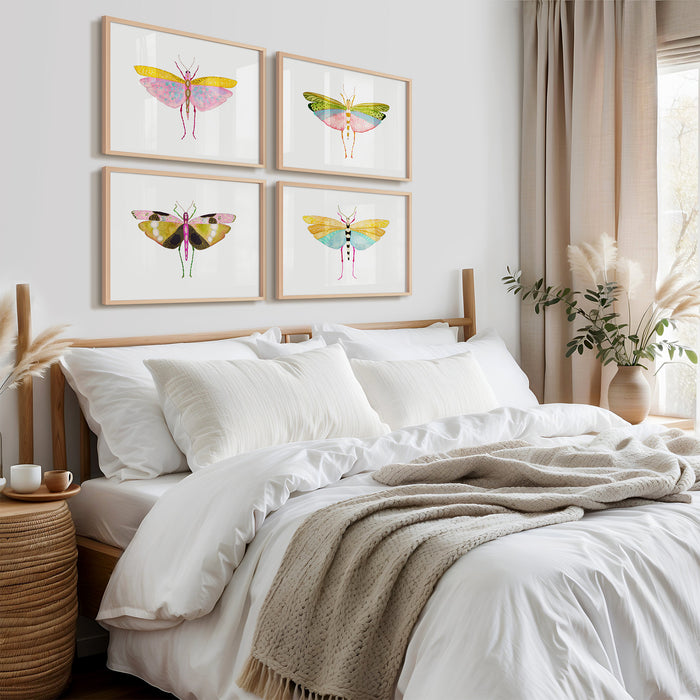 Grasshoppers - Set of 4 Art Prints