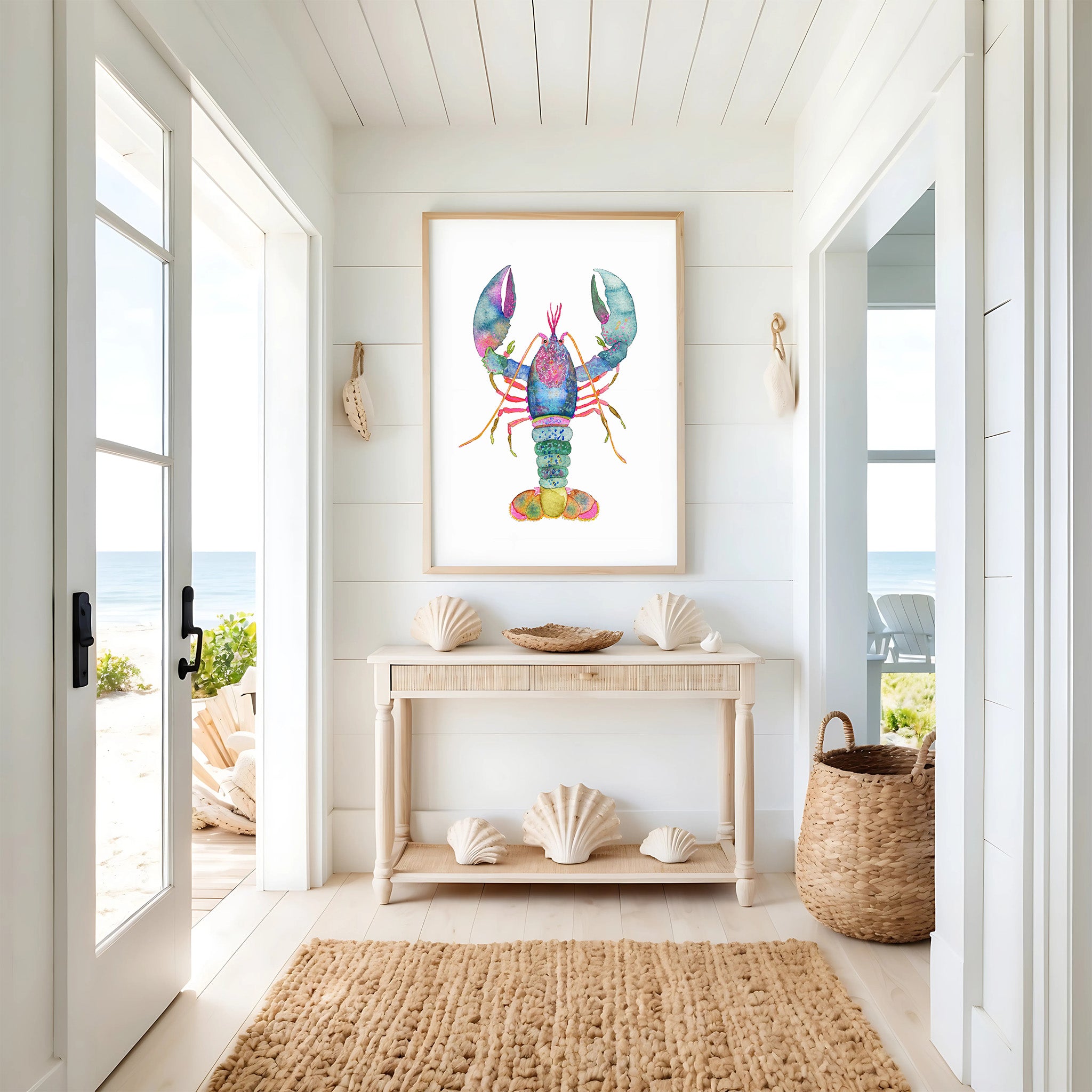 マンゴーウッド　リーフアート Maine Lobster Art Print – Snoogs & Wilde