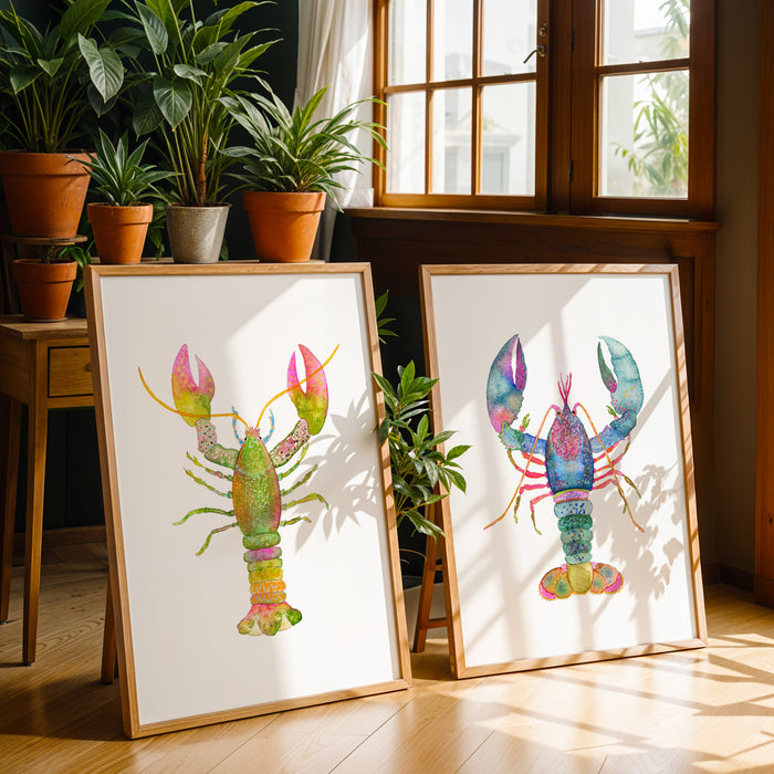 Lobsters - Art Print Set of 2