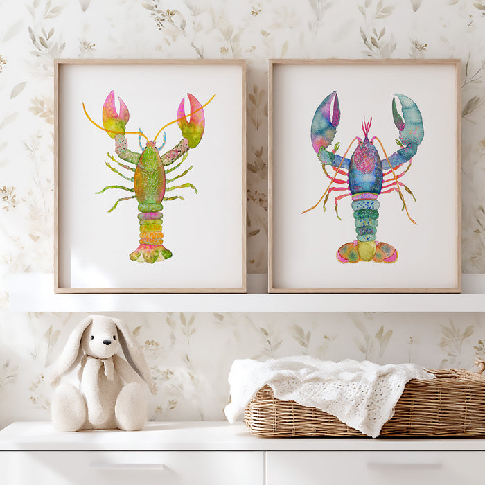Lobsters - Art Print Set of 2