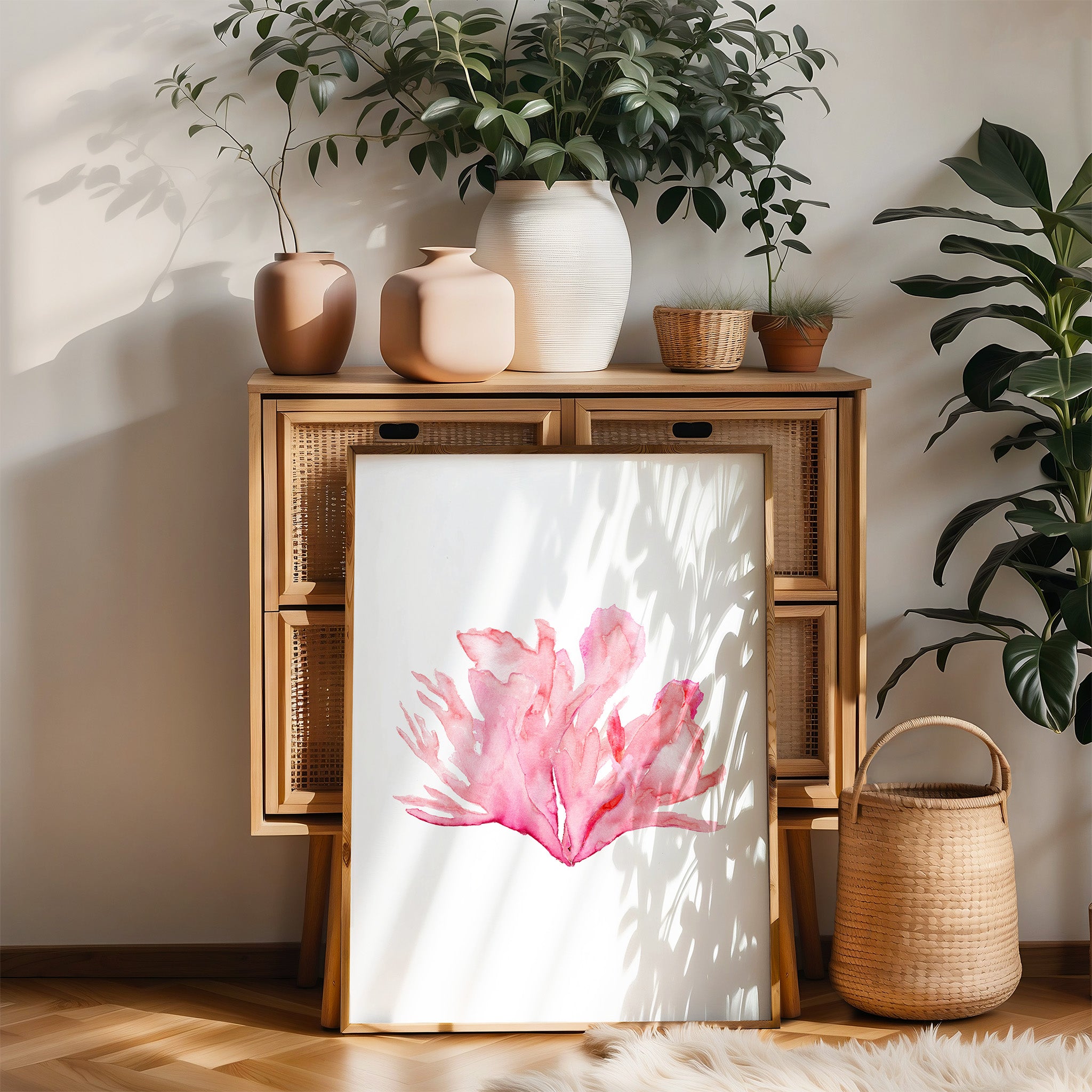 Coastal Decor Pink Coral Art Print – Snoogs & Wilde