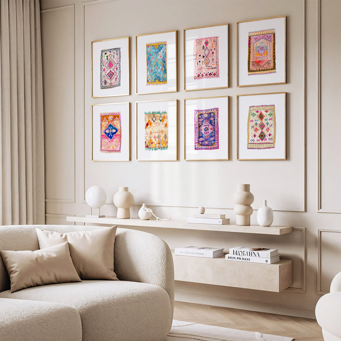 Rugs - Set of 8 Art Prints