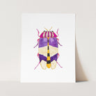 a card with a picture of a beetle on it
