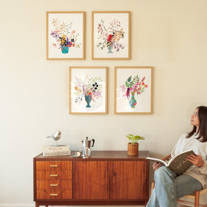Wildflowers - Set of 4 Art Prints