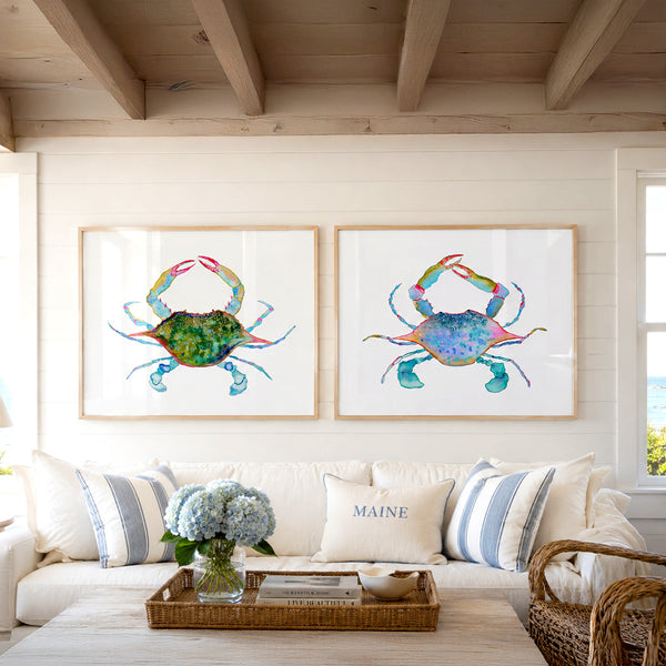 Blue Crabs - Art Print Set of 2 – Snoogs & Wilde