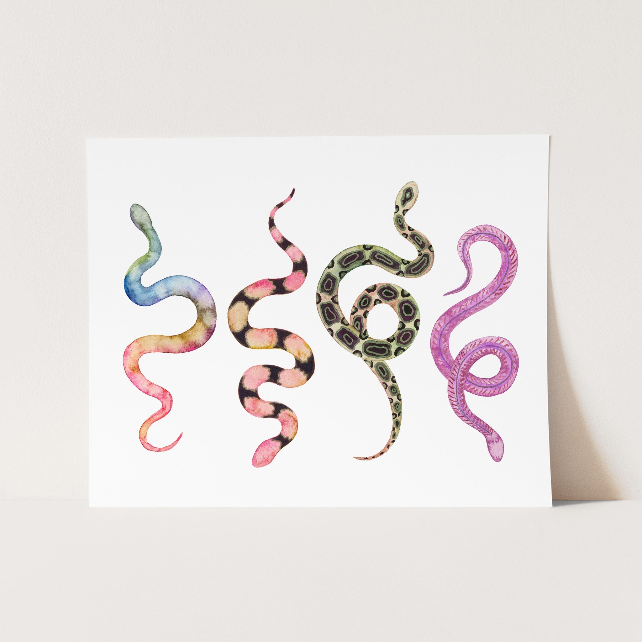 a card with a picture of a snake on it