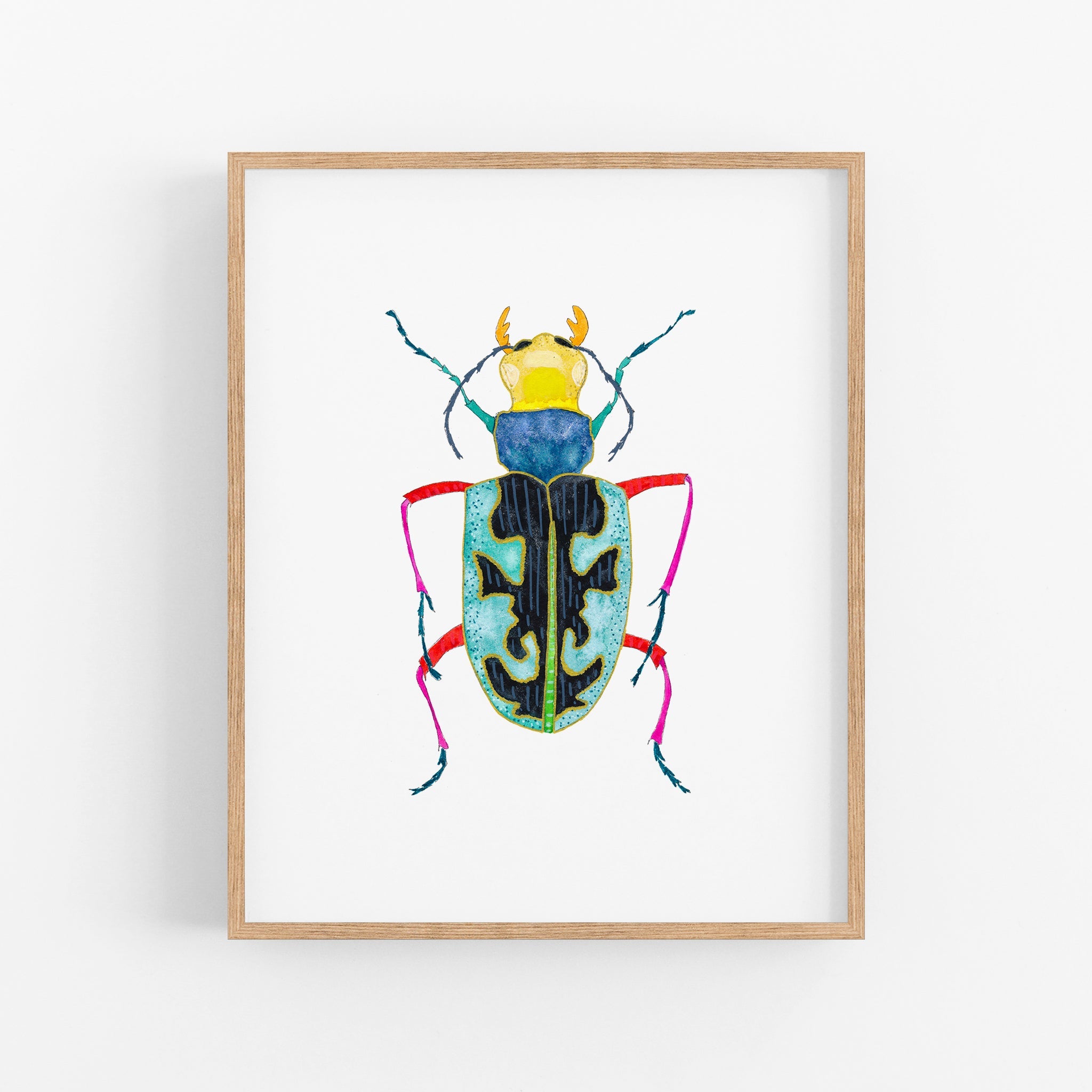 a picture of a bug on a white wall