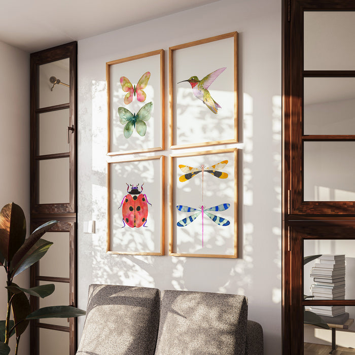 Garden In Flight - Set of 4 Art Prints