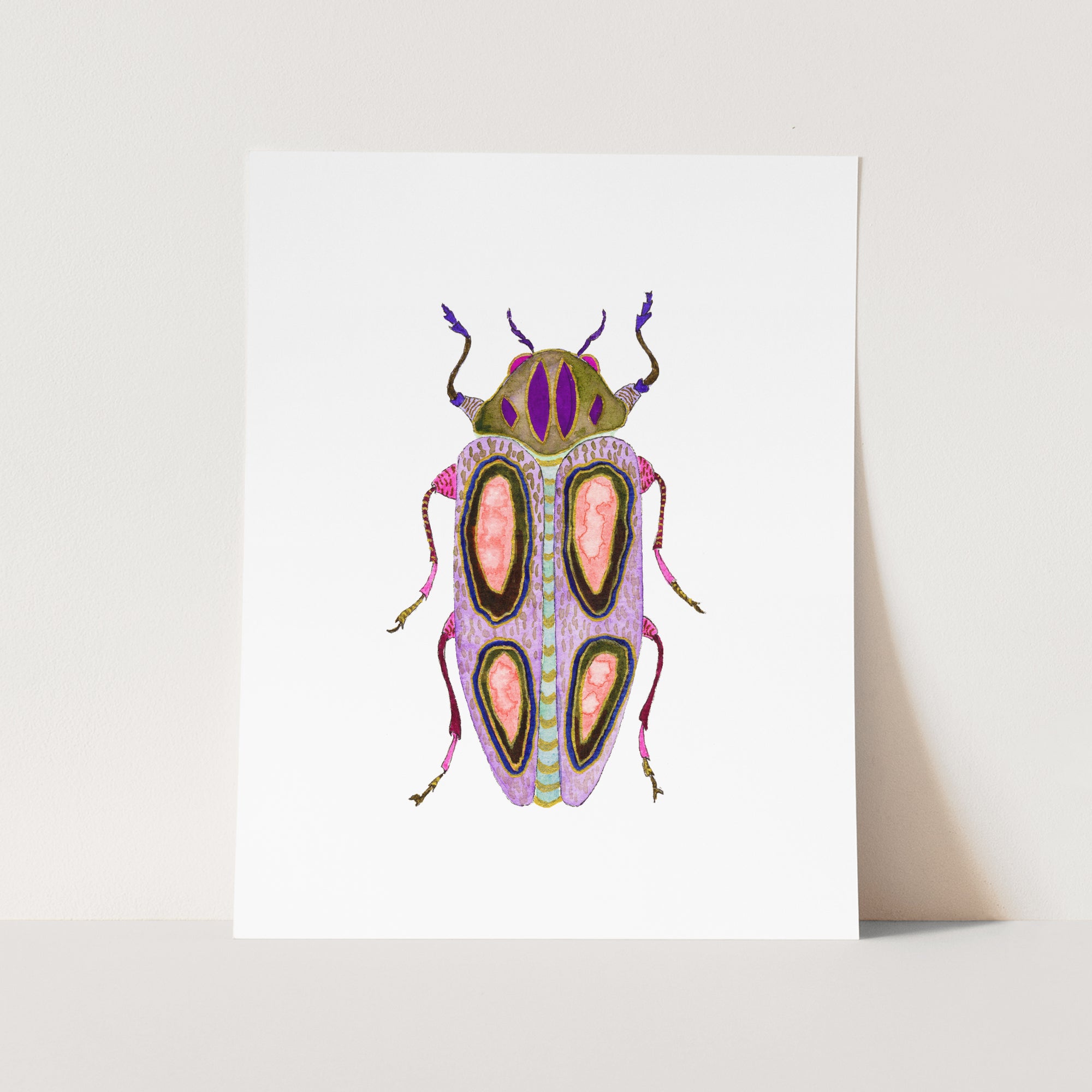 a card with a picture of a bug on it