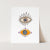 a card with a picture of an eye and an eyeball