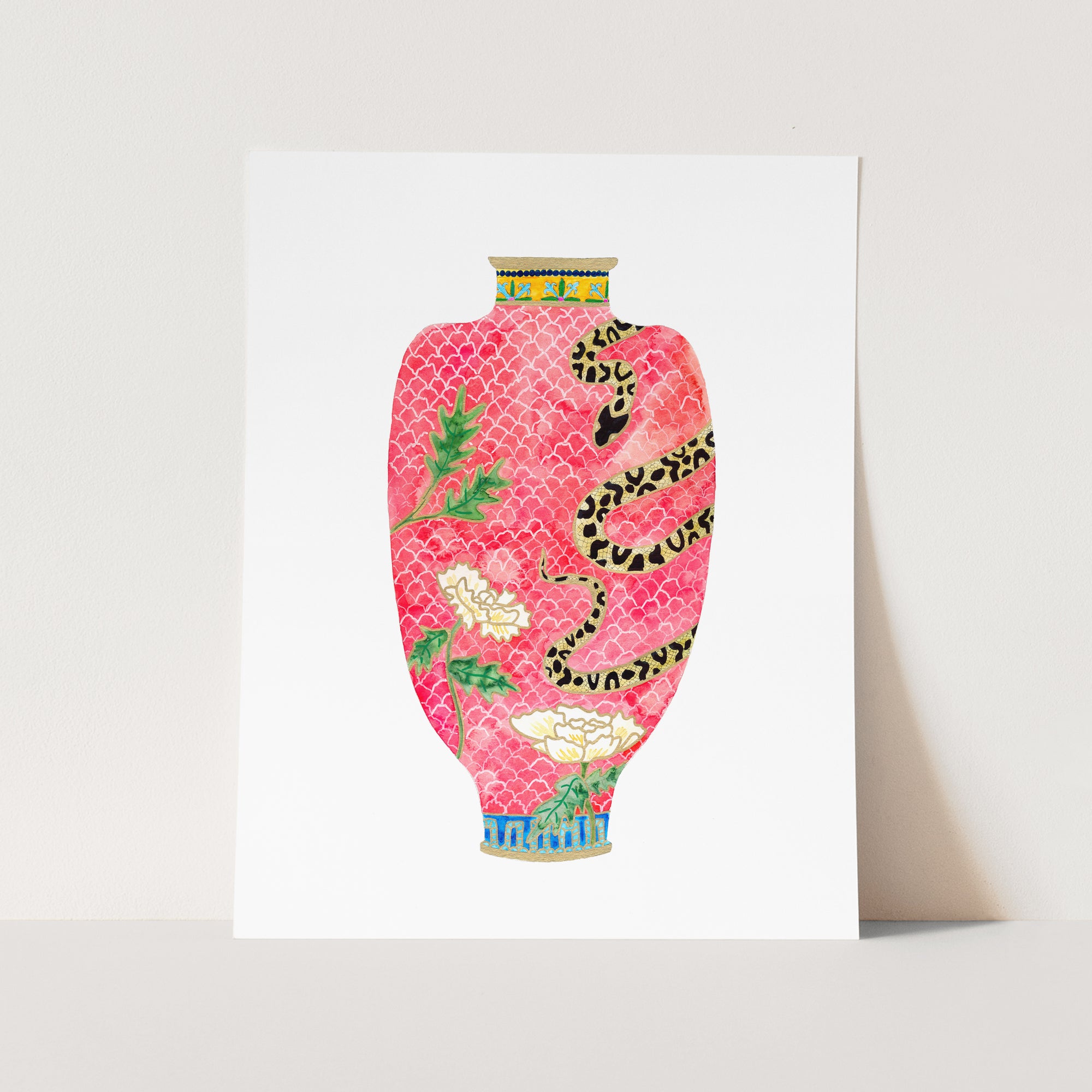 a picture of a pink vase on a white background