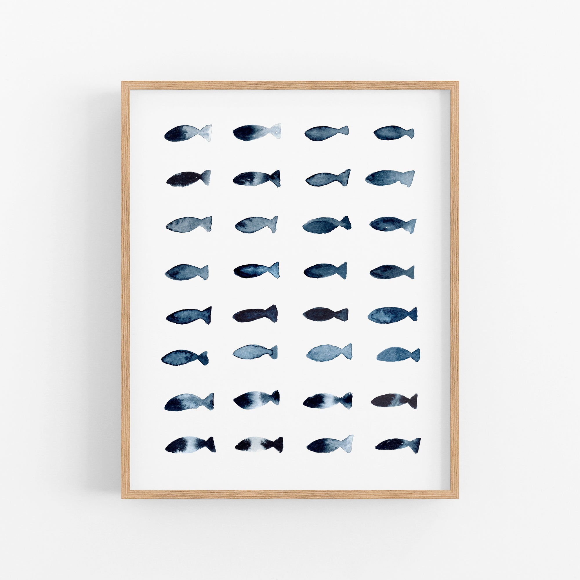 a picture of a bunch of fish on a wall