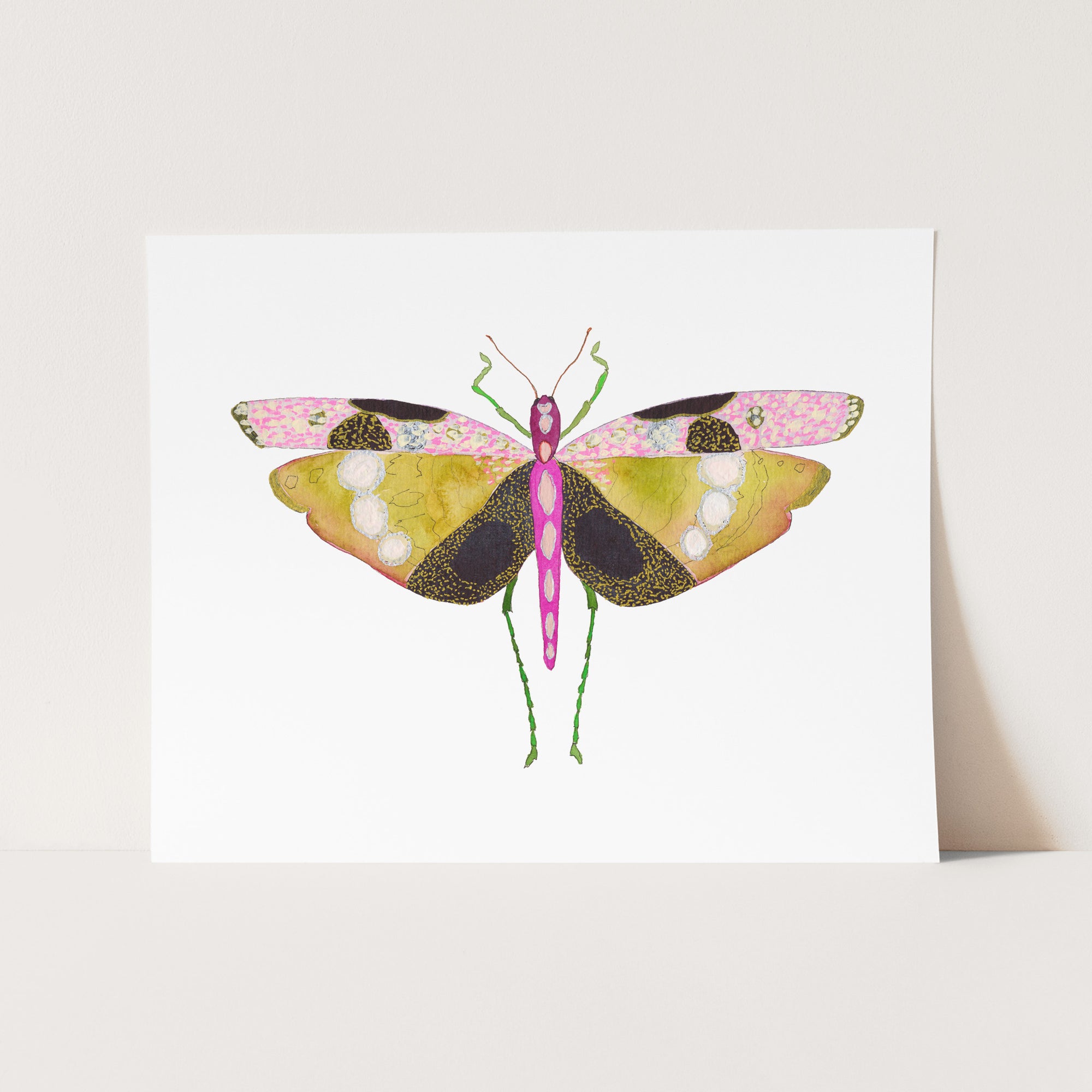 a card with a colorful butterfly on it
