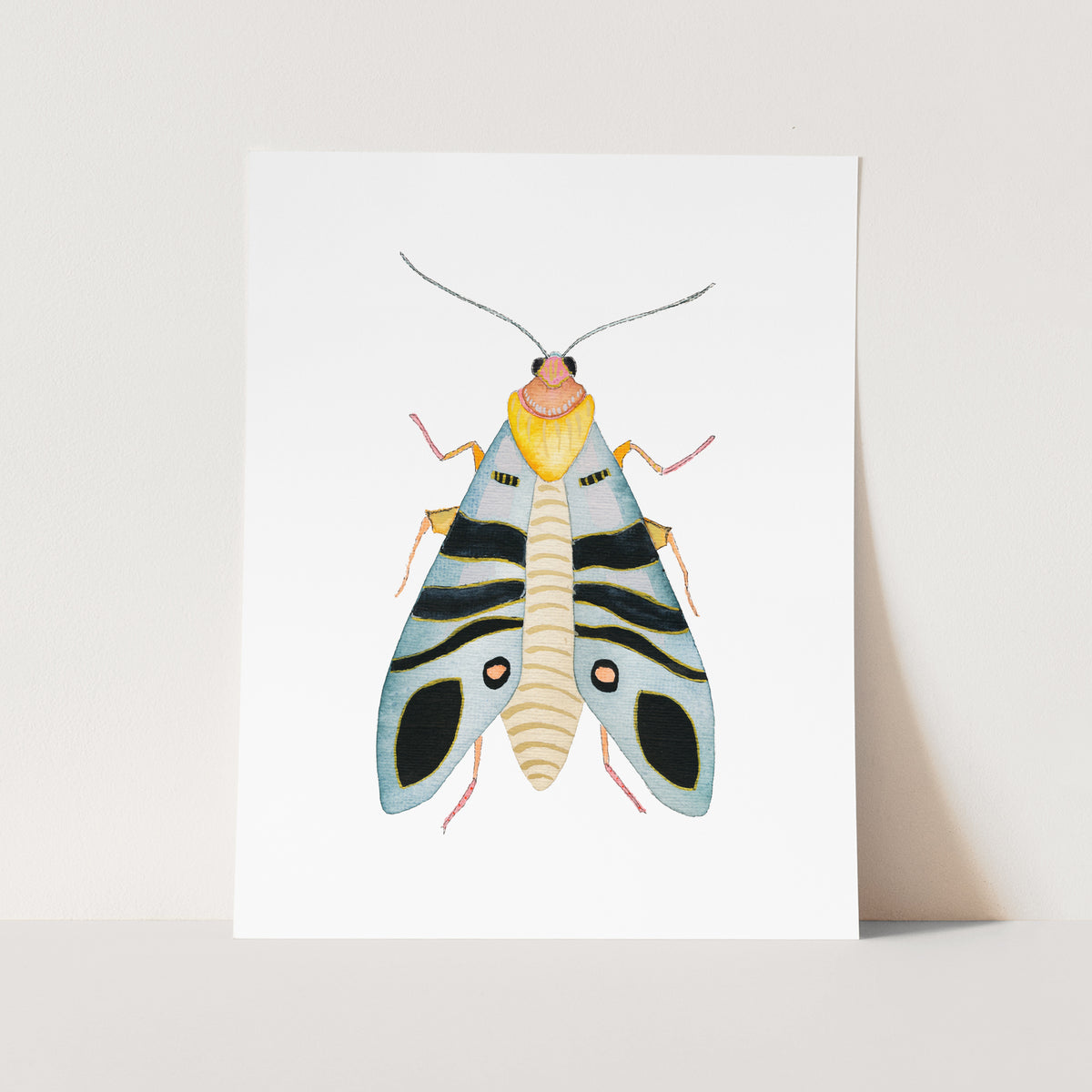 a card with a picture of a bug on it