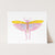 a card with a pink and yellow butterfly on it