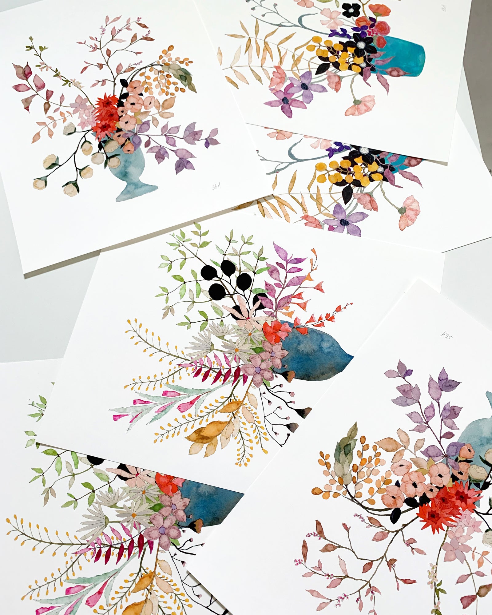 Watercolor Floral Arrangement - Snoogs & Wilde