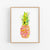 a watercolor painting of a pineapple on a white background