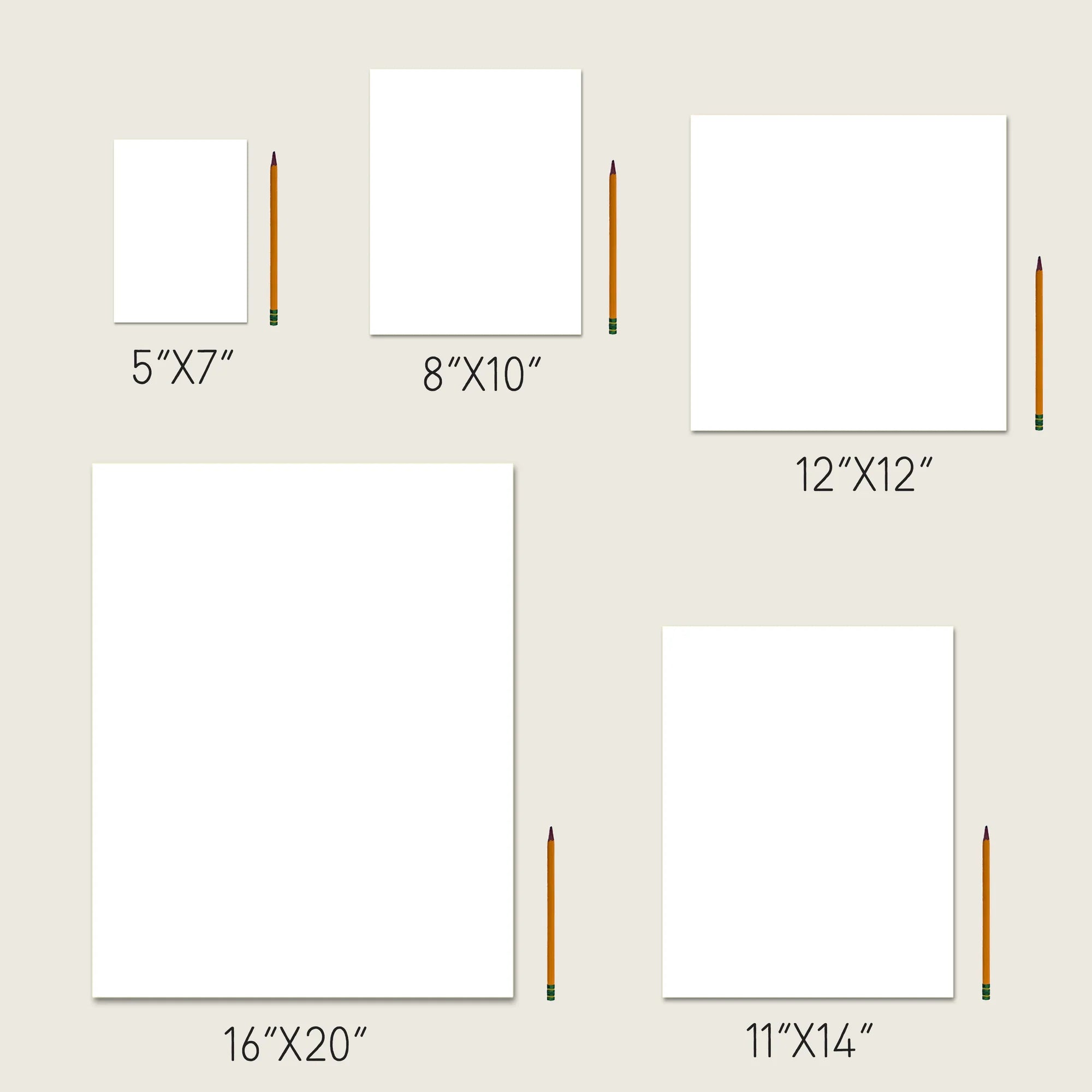 a set of four square and rectangles with measurements