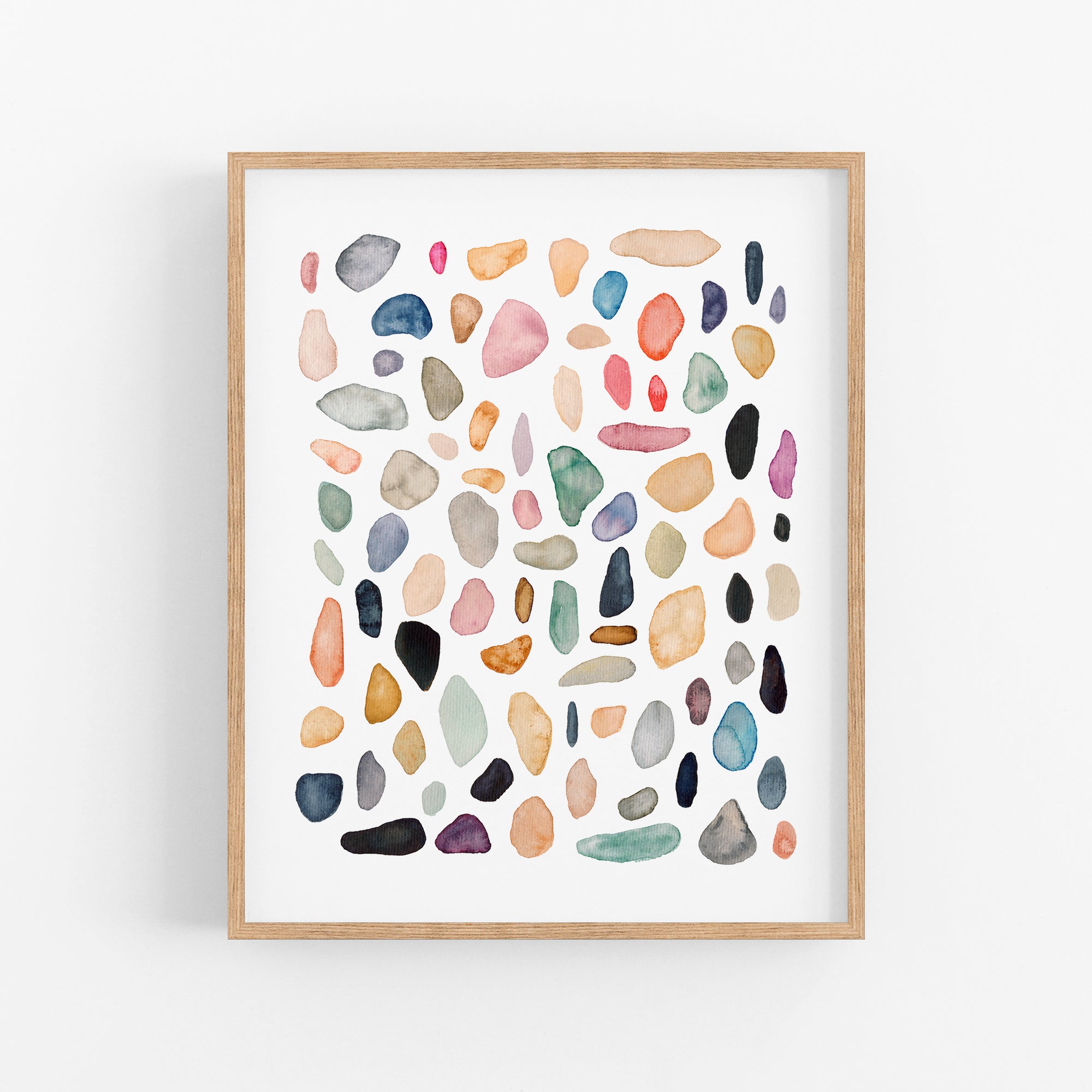 a picture of a watercolor painting of rocks