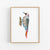 a picture of a colorful bird on a white background